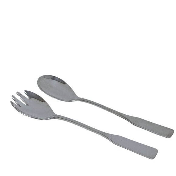 Vintage Salad Servers MK Silverplate Serving Fork and Spoon 9.25" long - Picture 9 of 9